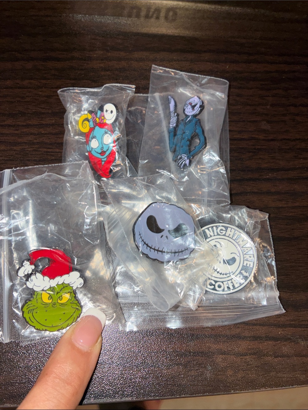 Nightmare Before Christmas Assorted Enamel Character Pins — Multicolor